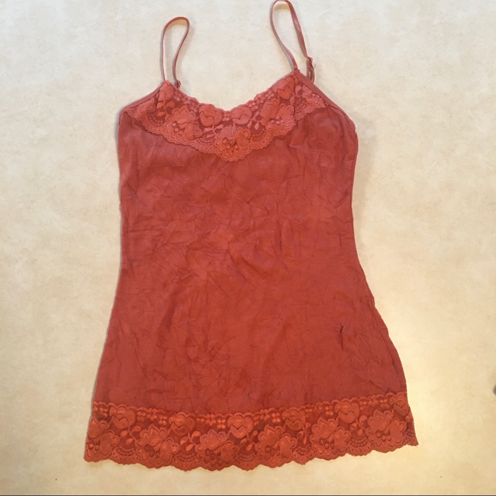 Maurices Orange Lace Camisole
